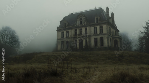 An Abandoned Tenebrous Mansion Evoking Haunting Tales and Forgotten Legacies