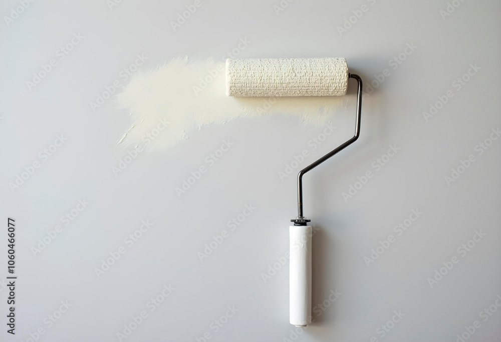 Obraz premium Dirty paint brush isolated on white background