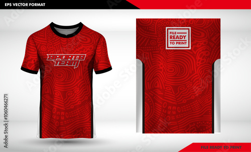red and white jersey sublimation jersey design grunge abstract Red geometric lightning stripes sporty background Red white camouflage splash splatter pattern vector