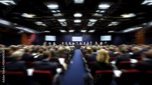 Wallpaper Mural Audience at a Conference Simple Neutral Background with Free Space for Design Torontodigital.ca