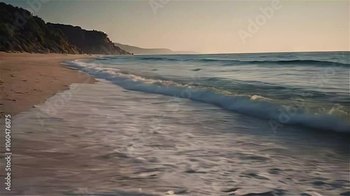 sunset at the beach made with generative ai tools