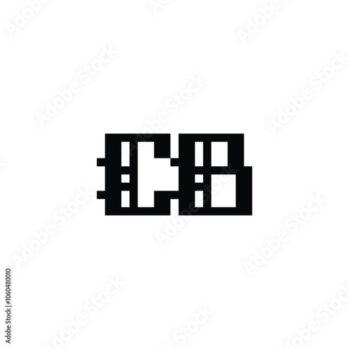 CB monogram logo design letter text name symbol monochrome logotype alphabet character simple logo