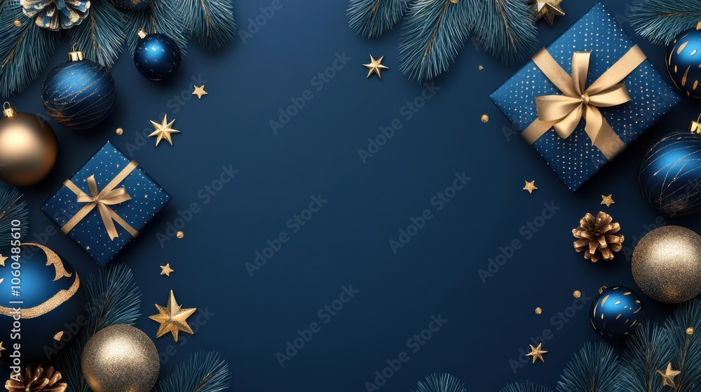 Elegant Blue Background for New Year Celebration Elegant Blue Background for New Year Celebration