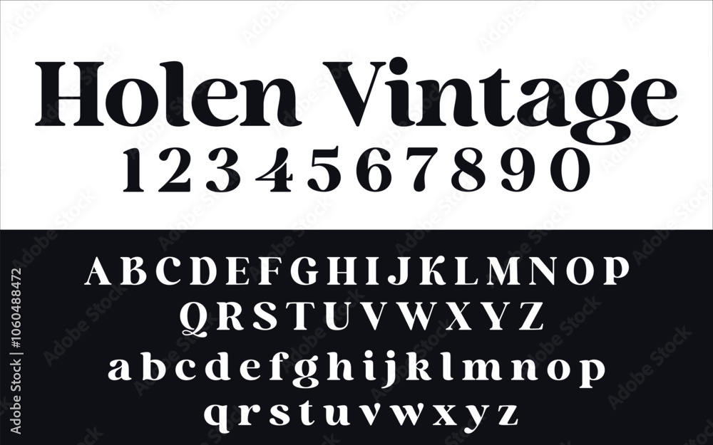 Obraz premium Decorative display font vector illustration template