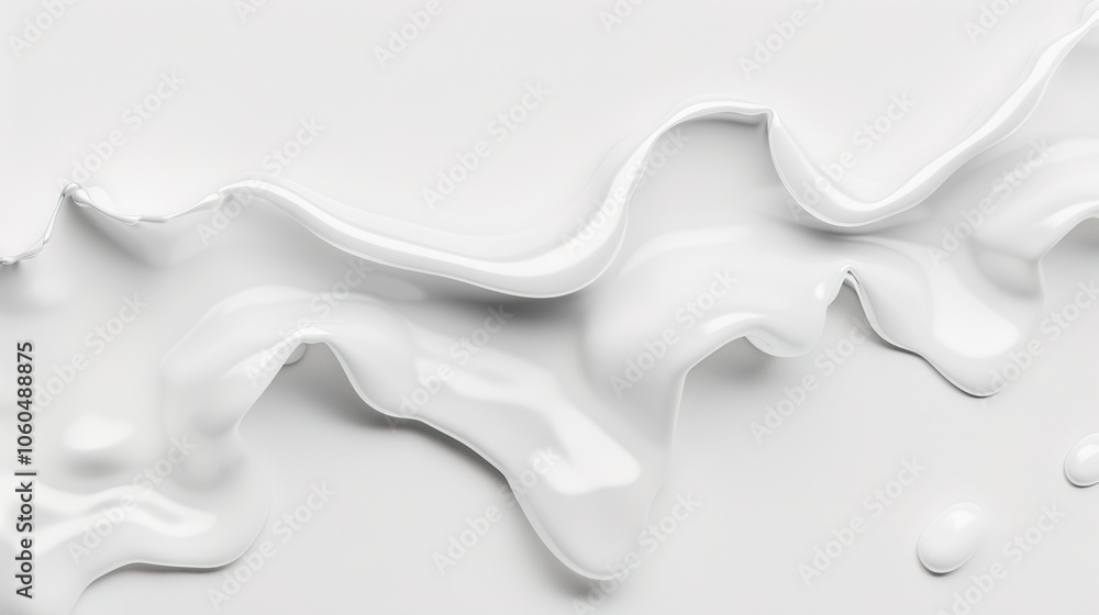Isolated milk on white background presents a pure and refreshing sight. A simple yet captivating display of a common household item.
