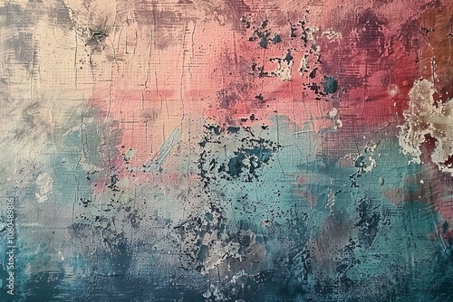 Wallpaper Mural A painting with a blue and pink background and a white and gray foreground Torontodigital.ca