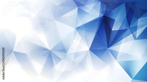 Abstract Blue and White Geometric Background Subtle Blur Background with Space for Custom Text