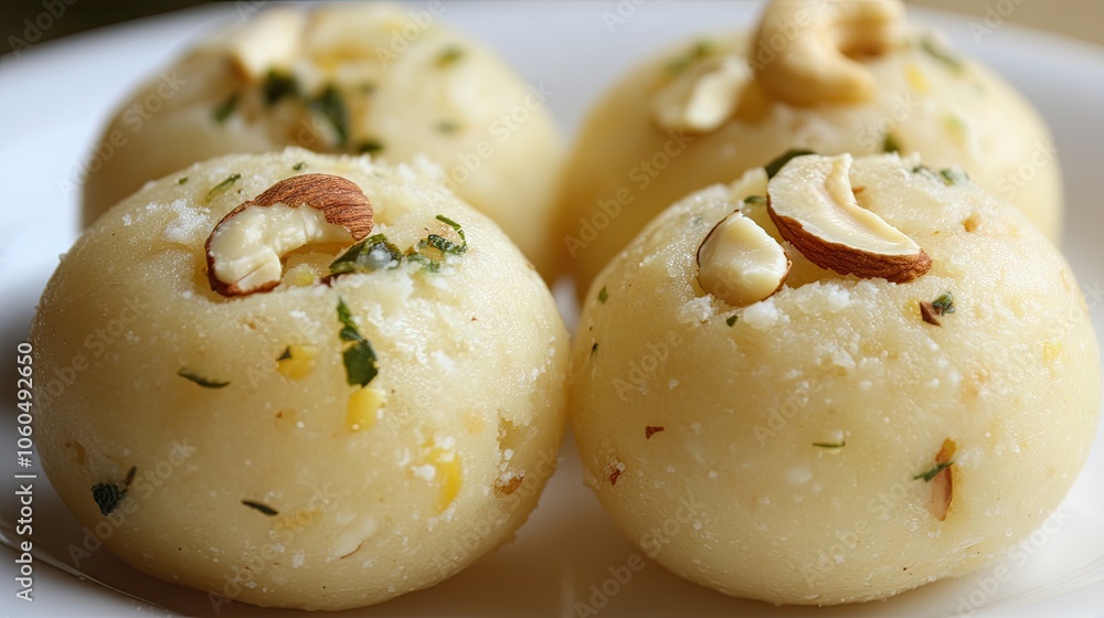 Delicious Indian Sweet Treats on a Plate Delicious Indian Sweet Treats on a Plate