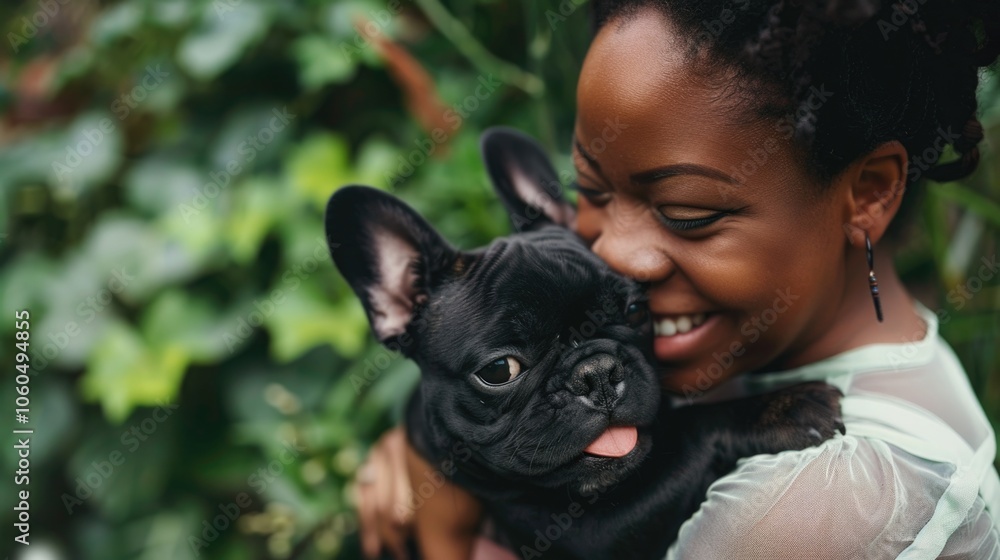 Woman hugging a dog with affection and joy. Woman hugging a dog with affection and joy.