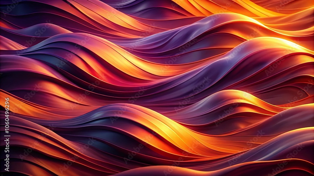 Fluid Abstract with Dynamic Waves of Crimson and Gold Fluid Abstract with Dynamic Waves of Crimson and Gold