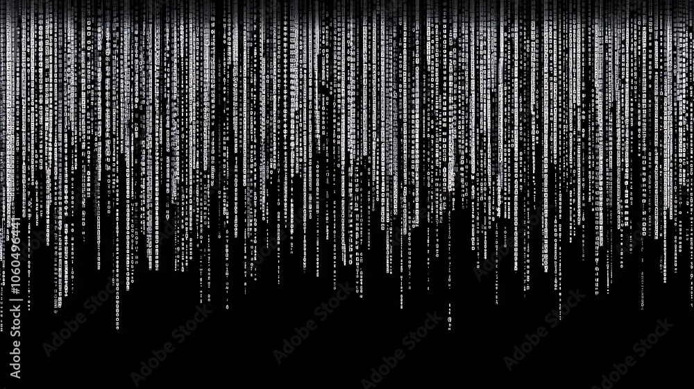 An abstract background of digital data streams and binary code, representing the concept of data science.