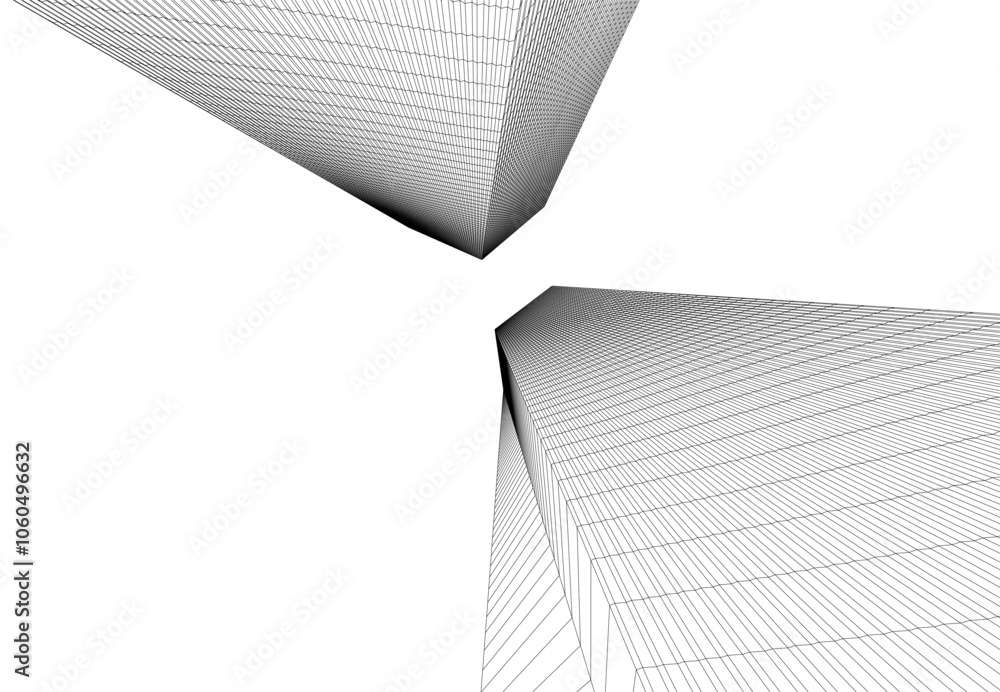 architecture building 3d vector drawing architecture building 3d vector drawing