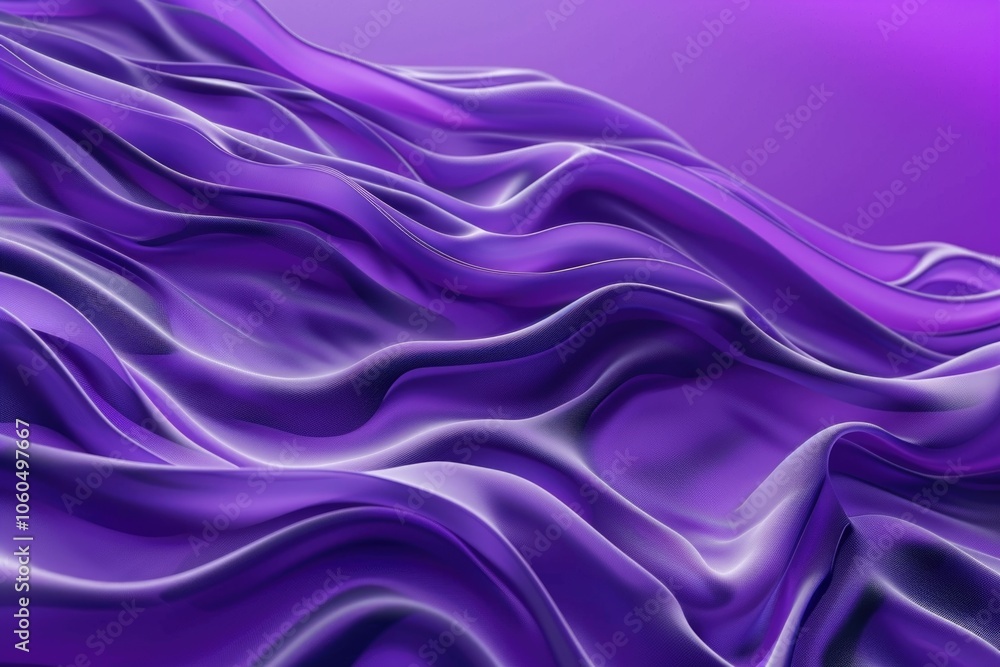 Purple liquid waves forming a wavy fabric texture. Abstract digital art concept. Purple liquid waves forming a wavy fabric texture. Abstract digital art concept.