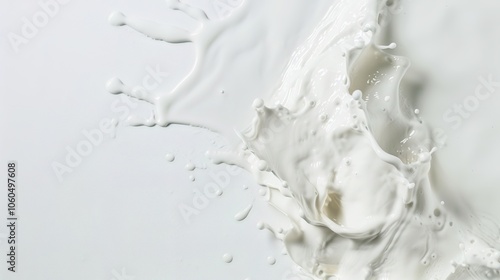 Isolated milk on white background presents a pure and refreshing sight. A simple yet captivating display of a common household item.