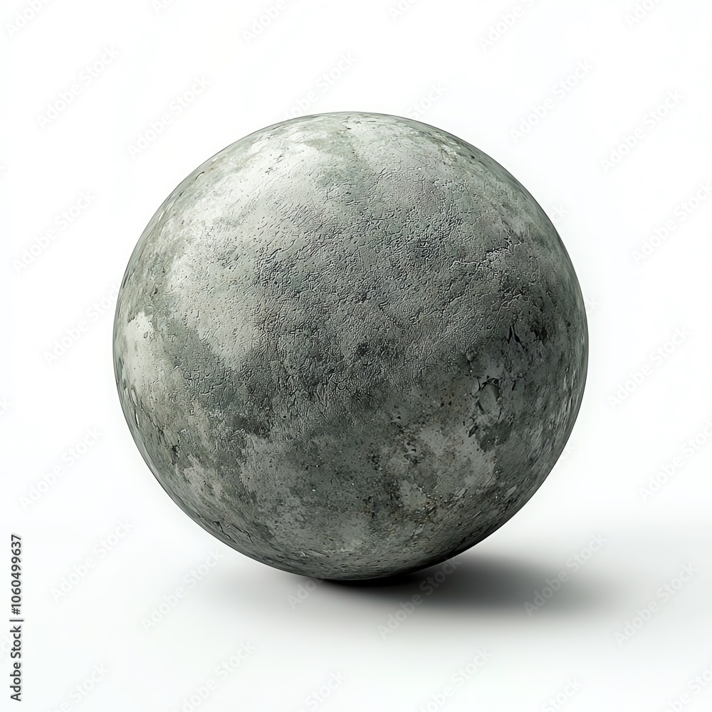 Textured grey sphere on a white isolated background for design and illustrative purposes. Textured grey sphere on a white isolated background for design and illustrative purposes.