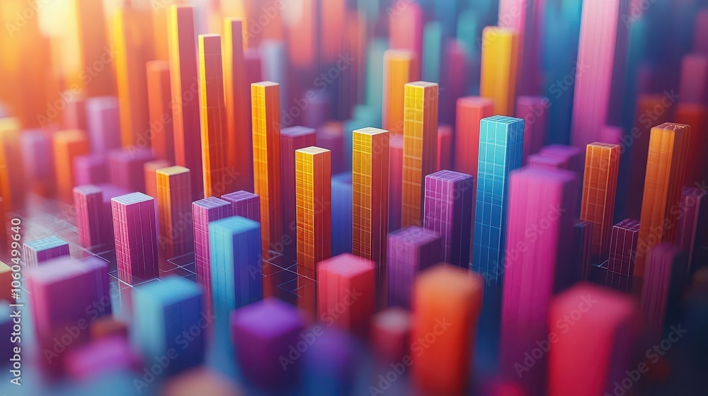 3d rendered chart icons representing various financial metrics and growth trends arranged in a visually appealing layout against a soft gradient background 3d rendered chart icons representing various financial metrics and growth trends arranged in a visually appealing layout against a soft gradient background