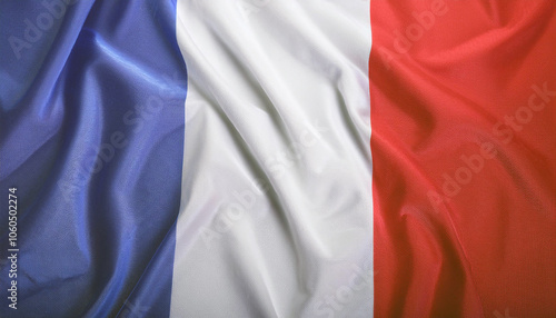 Majestic French tricolor: A rich tapestry of blue, white, and red.