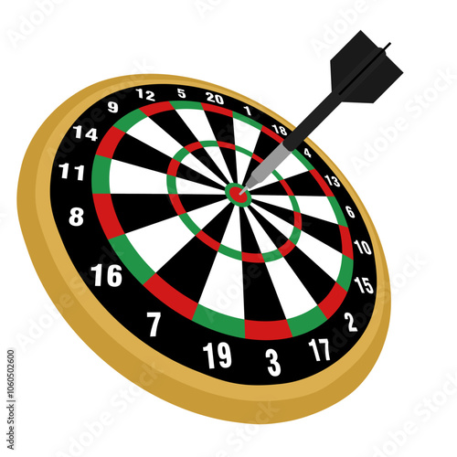 Dart board flat icon, target, challenge, goal, vector illustration