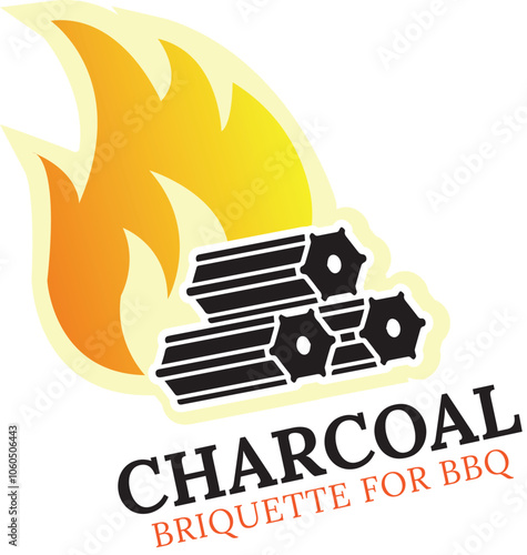 organic Charcoal logo design. Heating, interior, home and comfort, vector design and illustration
coconut charcoal briquette for hookah.
