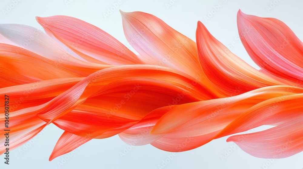 Stunning Abstract Floral Waves in Vibrant Orange Hues Stunning Abstract Floral Waves in Vibrant Orange Hues