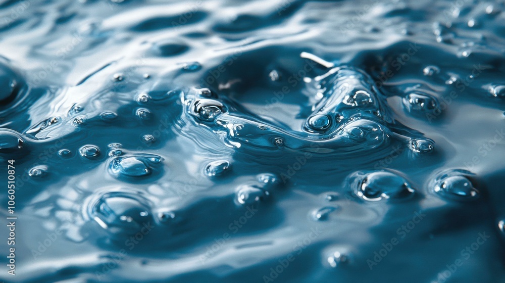 Stunning Close-Up of Water Surface with Bubbles: A Serene Abstract Nature View Stunning Close-Up of Water Surface with Bubbles: A Serene Abstract Nature View