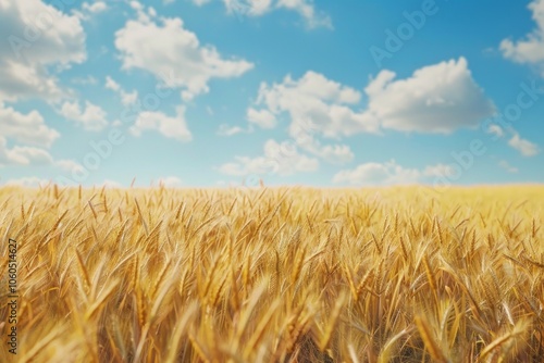 Gold wheat field. The idea of a rich harvest. Agriculture farm. Neural network ai generated art