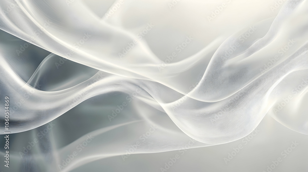 Fototapeta premium Ethereal mist with soft gradients, atmospheric texture background in silvery hues creating a sense of depth