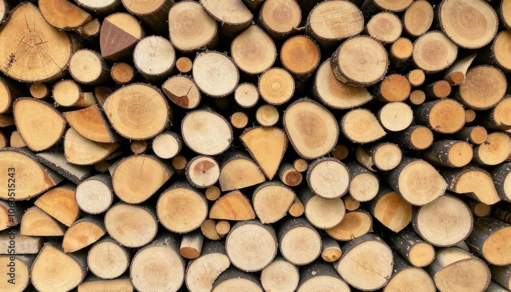 A pile of stacked pieces of firewood for heatin. Generated with AI. A pile of stacked pieces of firewood for heatin. Generated with AI.