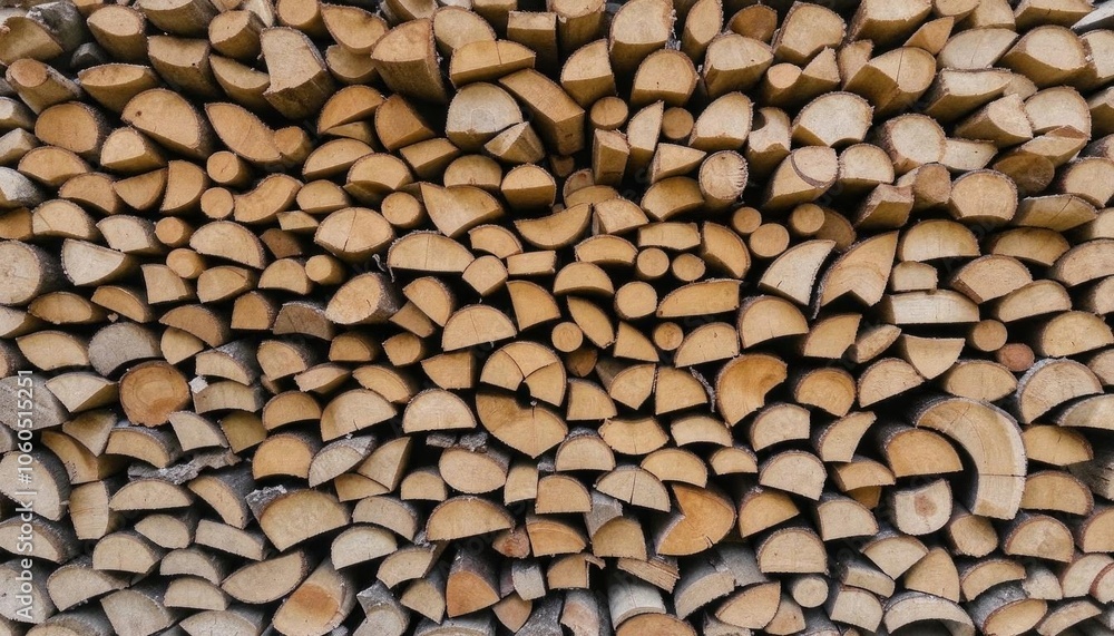 A pile of stacked pieces of firewood for heatin. Generated with AI. A pile of stacked pieces of firewood for heatin. Generated with AI.