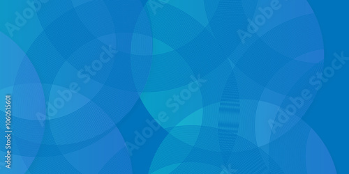 Abstract blue background with lines and circle vector colorful wave. Abstract geometric illustration banner design. 