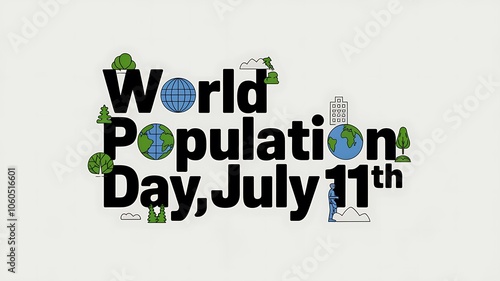 World Population Day Celebrated on July 11th with Earth and Trees