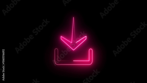 Download flat vector icon. install symbol. Download icon. Download icon vector illustration on white background. 