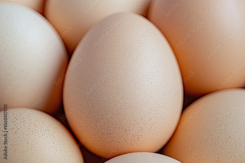 A Beautiful Arrangement of Eggs Resting Closely Together in Bright, High-Key Lighting From Above A Beautiful Arrangement of Eggs Resting Closely Together in Bright, High-Key Lighting From Above