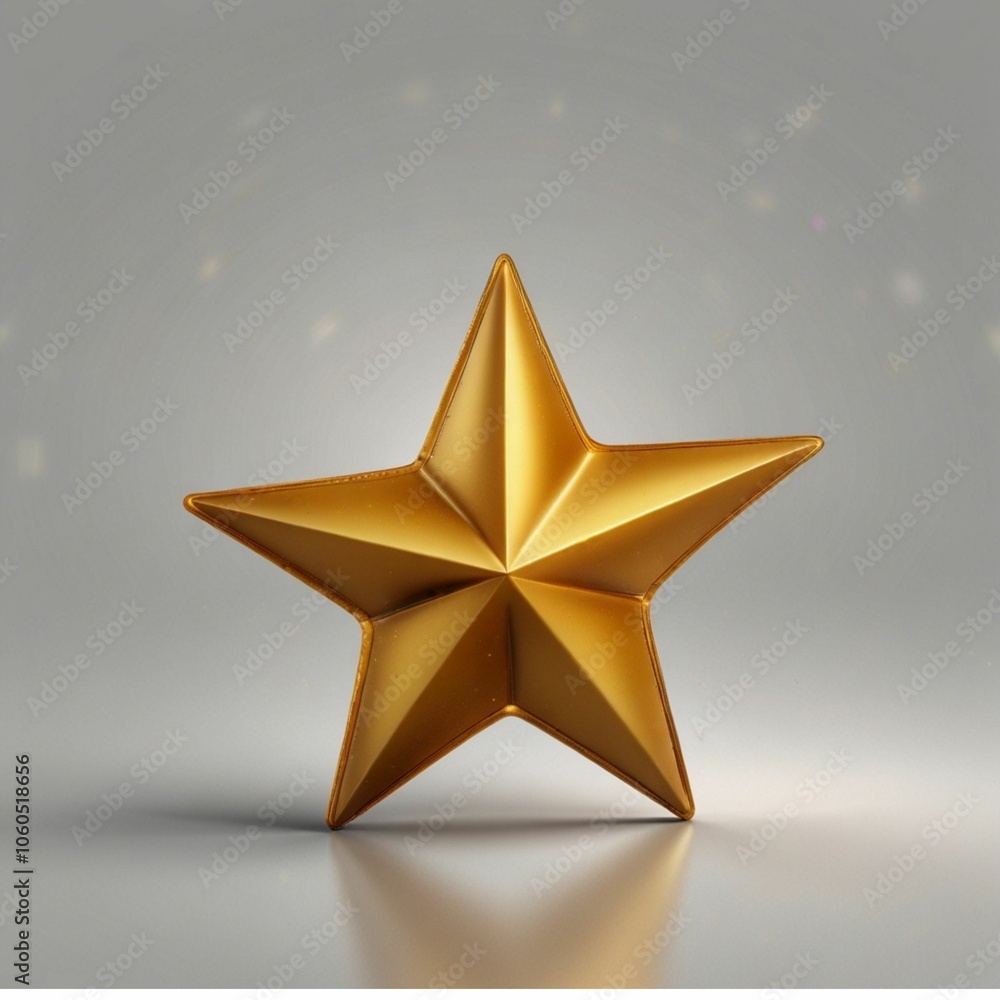 Obraz premium Golden Star Symbol, Isolated on White or verities Transparent Background 
