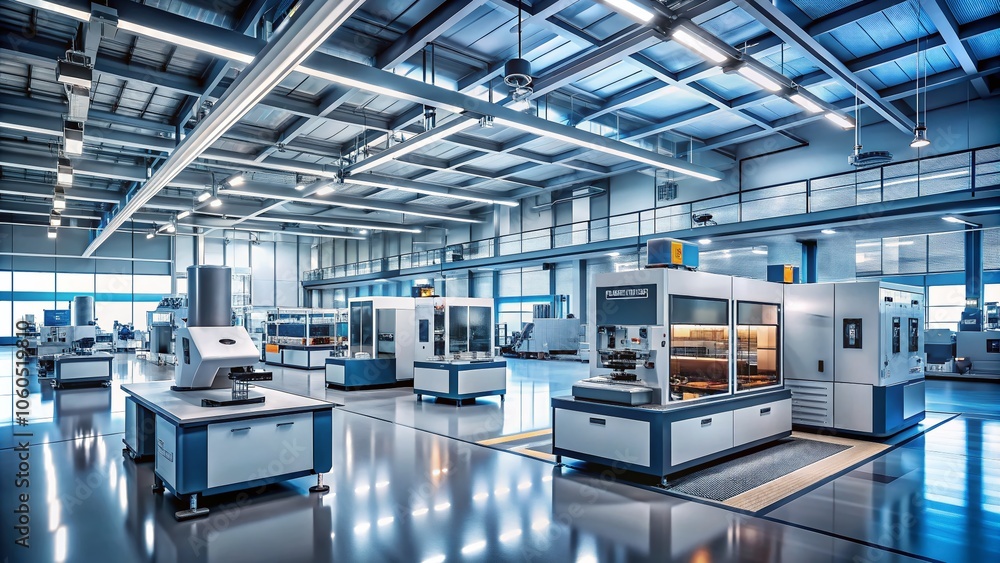 Digital Visualization of Precision Machinery in Advanced Manufacturing - Architectural Photography of Innovative Designs, High-Tech Equipment, and Streamlined Operations in Modern Factories Digital Visualization of Precision Machinery in Advanced Manufacturing - Architectural Photography of Innovative Designs, High-Tech Equipment, and Streamlined Operations in Modern Factories