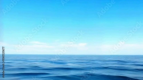 Wallpaper Mural Tranquil Sea Horizon with Gentle Blue Waves and skyline. Torontodigital.ca