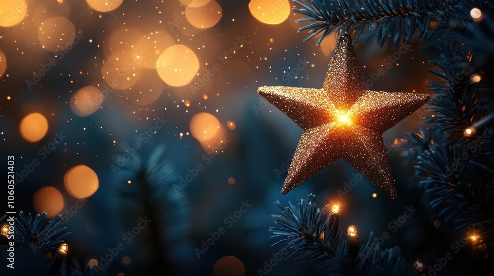 a festive starry sky adorned with twinkling blue light bokeh creating a magical atmosphere ideal for celebrating the joy of the new year and christmas festivities a festive starry sky adorned with twinkling blue light bokeh creating a magical atmosphere ideal for celebrating the joy of the new year and christmas festivities