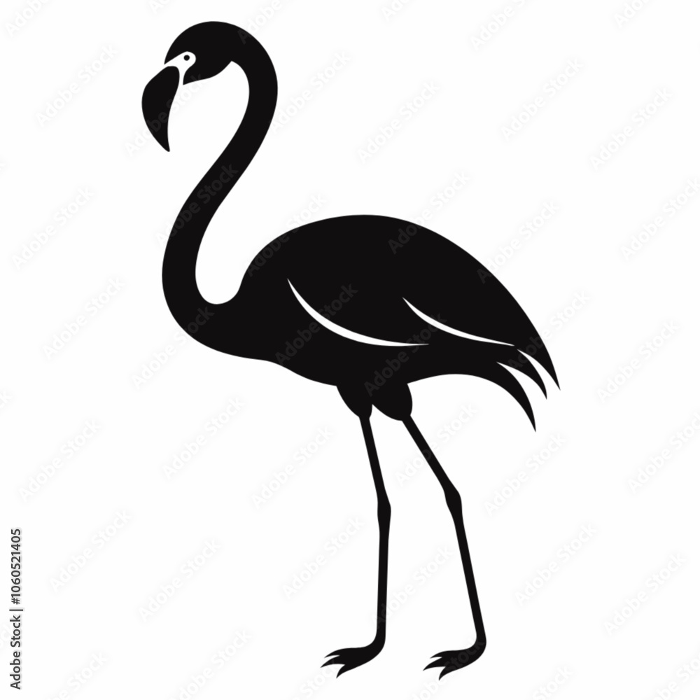 flamingo silhouette isolated on white flamingo silhouette isolated on white