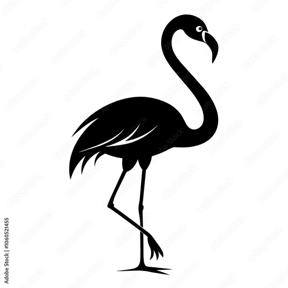 flamingo silhouette isolated on white flamingo silhouette isolated on white