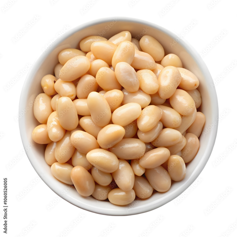 Fresh canned white beans isolated on transparent background Fresh canned white beans isolated on transparent background