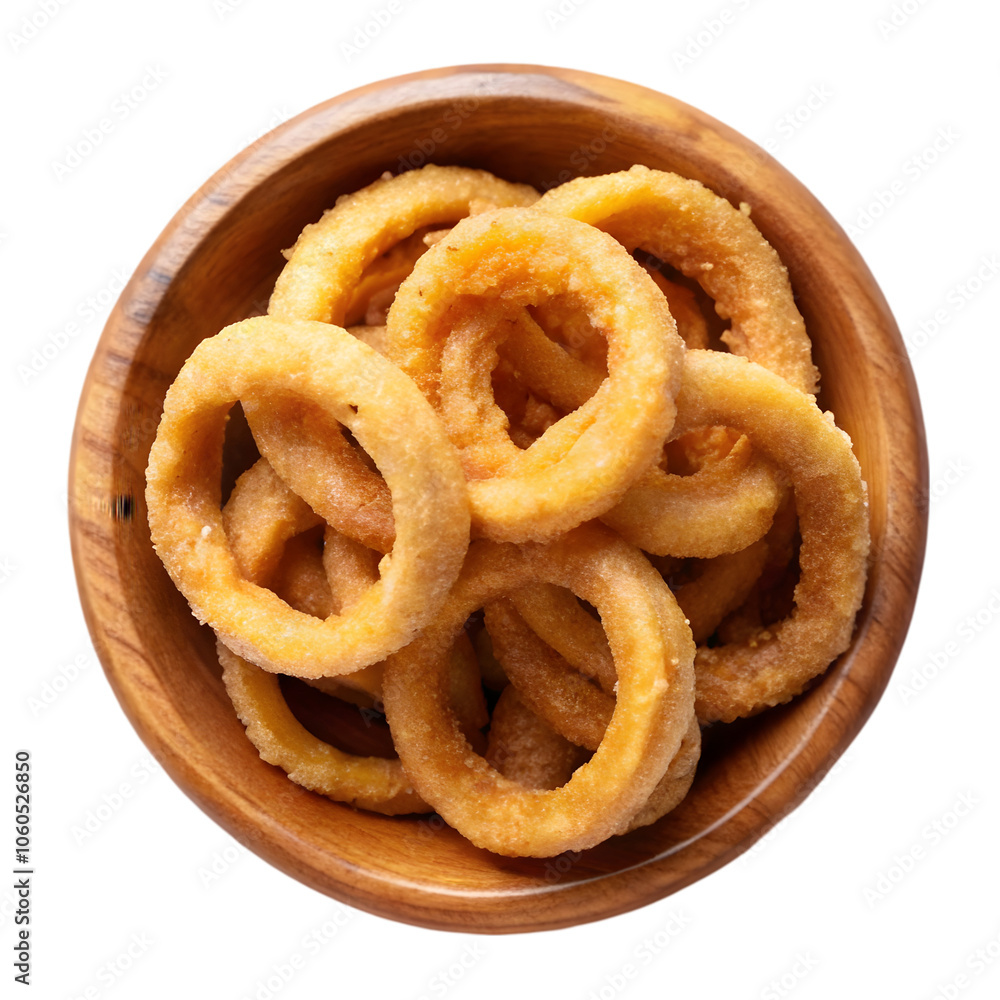 Fried onion rings isolated on transparent background Fried onion rings isolated on transparent background