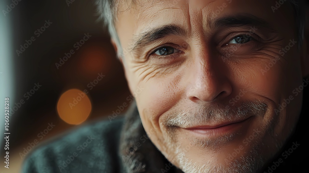 Warm smile and gentle eyes of an elderly man, radiating wisdom and serenity in a cozy environment. Warm smile and gentle eyes of an elderly man, radiating wisdom and serenity in a cozy environment.