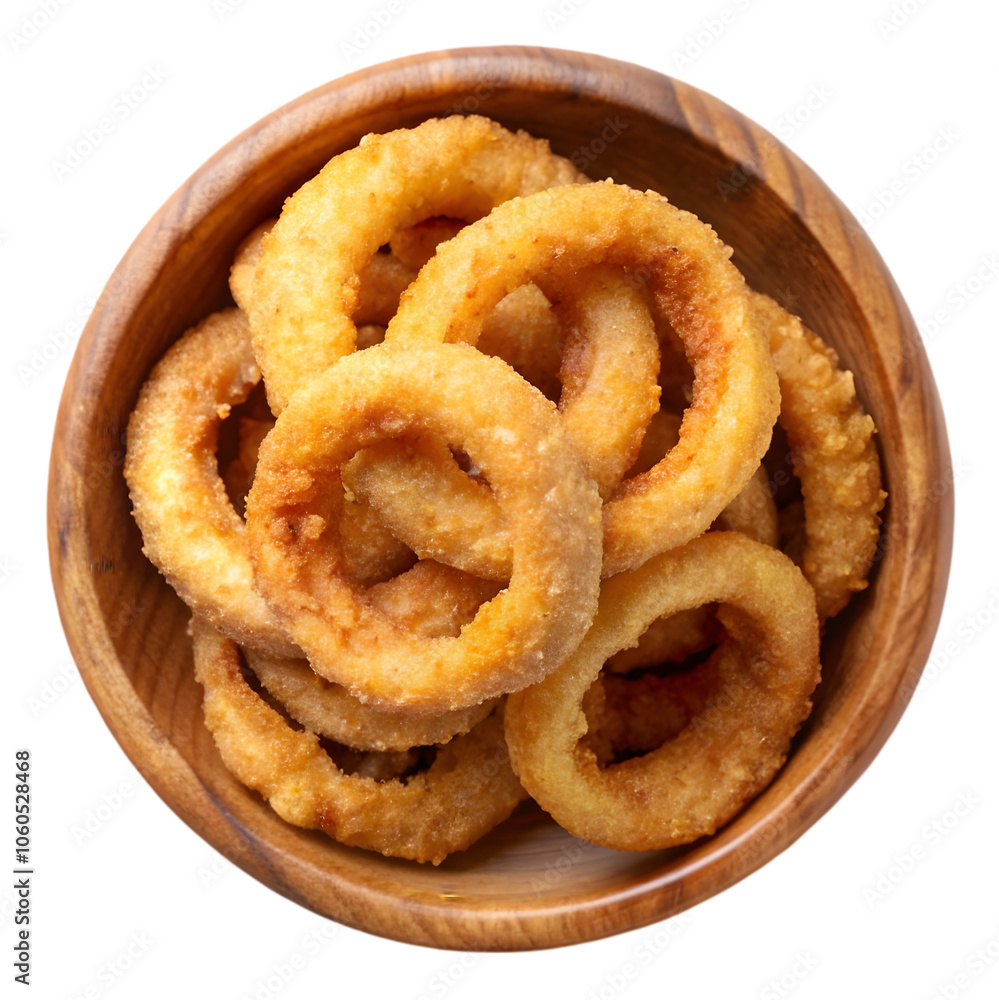 Fried onion rings isolated on transparent background Fried onion rings isolated on transparent background