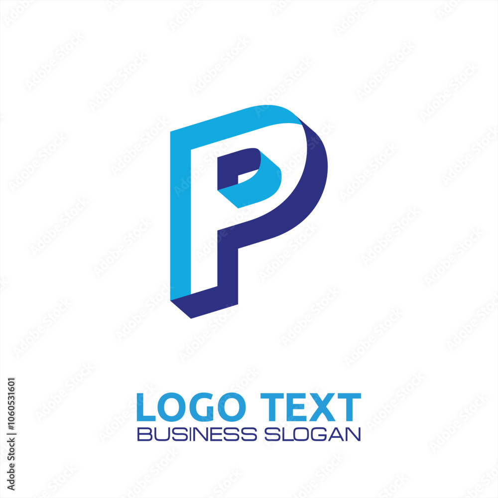 P lettering logo is simple, easy to understand and authoritative P lettering logo is simple, easy to understand and authoritative