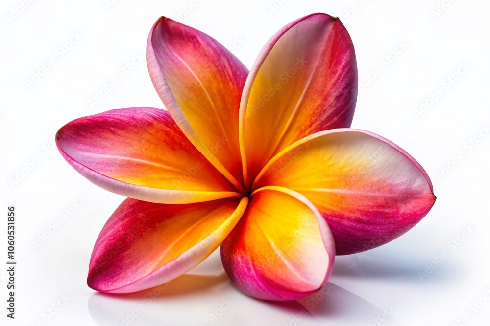 Elegant Frangipani Floral Arrangement on White Background - Perfect for Fashion Photography, Home Decor, and Nature-Inspired Designs Elegant Frangipani Floral Arrangement on White Background - Perfect for Fashion Photography, Home Decor, and Nature-Inspired Designs