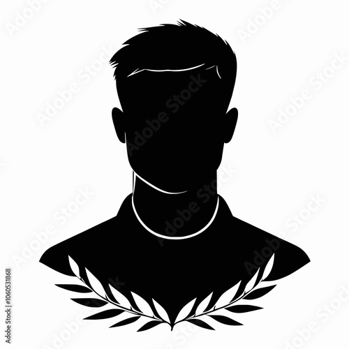 Minimalistic silhouette of a winner, above the silhouette is a preview of the Leaderboard