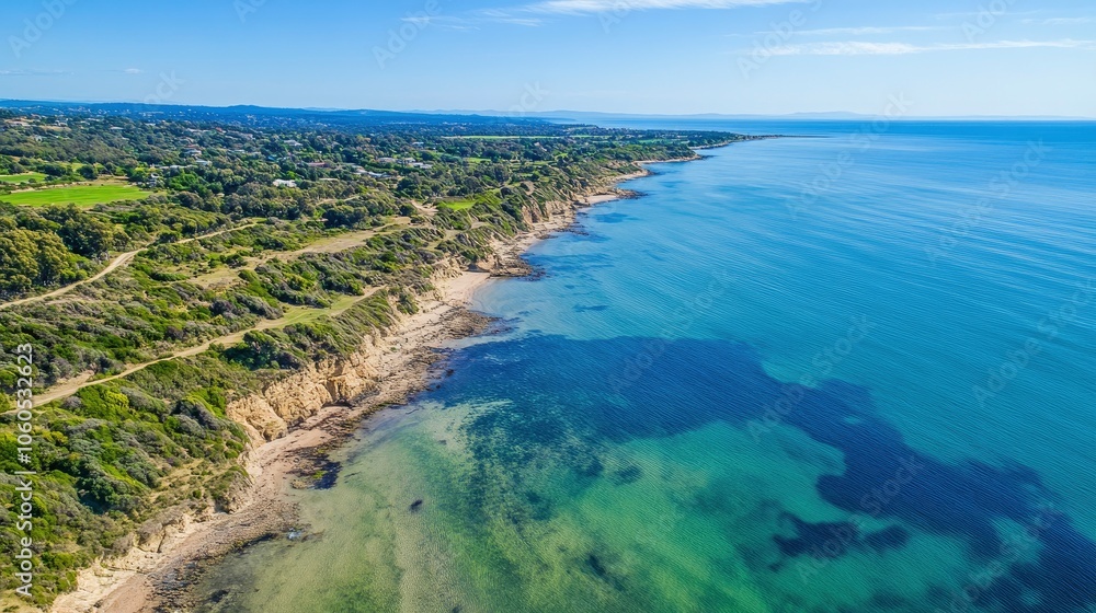 Aerial photograph of the Mount Martha coastal drive located in the Mornington Peninsula Aerial photograph of the Mount Martha coastal drive located in the Mornington Peninsula
