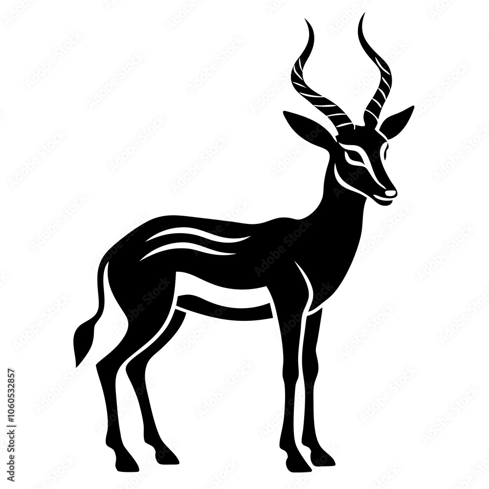 Obraz premium deer silhouette vector