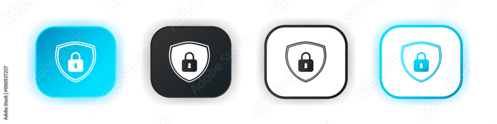 Lock closed icon set. Design for app icons. Button template. Vector illustration. Lock closed icon set. Design for app icons. Button template. Vector illustration.