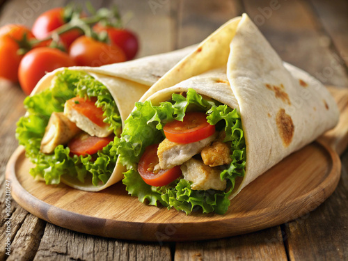 Obraz na płótnie chicken wrap sandwich